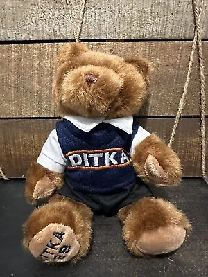 Vtg 1989 NFL Chicago Bears Stuffed Plush Teddy Bear Mike Ditka 10” Sweater Tie • $29