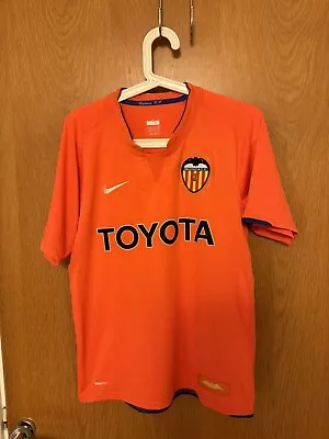 VALENCIA 2008 Away Shirt David Villa #7. Mens Small. Name And Number Worn Off. • £59