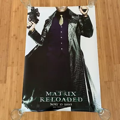 Matrix Reloaded 2002 Advance Orig. D/s Movie Poster 1-sheet  27  X 40  Morpheus • $25