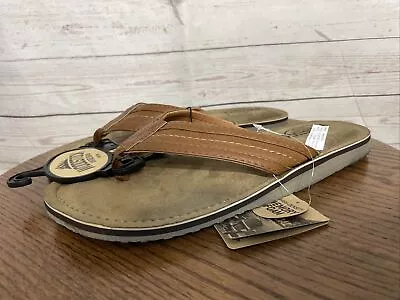 Men’s NWT Brown Woodstock Flip Flops-Size L • $9.99