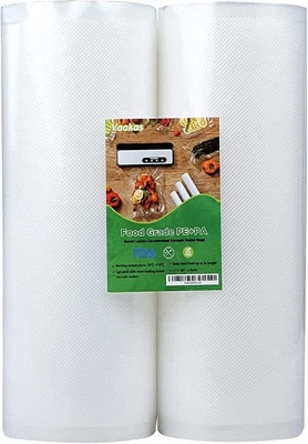 $25.99 • Buy 2 Rolls Food Vacuum Sealer Bags 11 X50' Vaccum Saver Storage Seal Bag