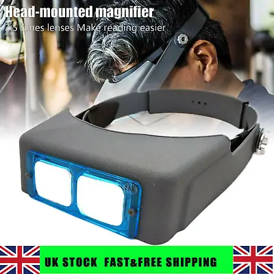£16.99 • Buy Optivisor Lens Head Magnifier Glasses Magnifying Visor Glass Headband Lenses New