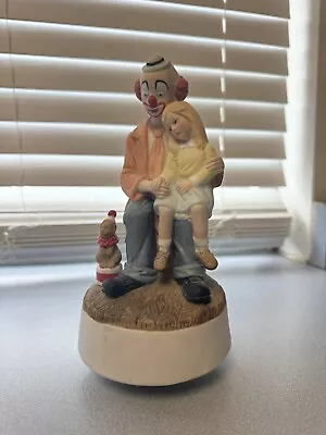 Vintage Musical Clown Figurine Fine Porcelain By Aldon 1988. Works. Pre-owned  • $50