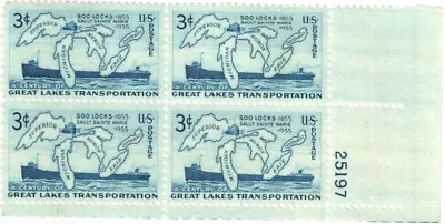 1069 PB - 1955 3¢ Soo Locks Centennial • $1