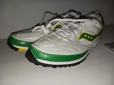 Saucony Kilkenny XC Spike Men's White Green Running Shoes Style Size 5 • £18.99