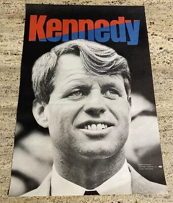 Original 1968 Robert F. Kennedy For President Official Campaign Poster 12 By 18” • $49.95