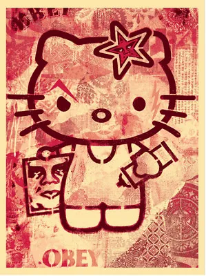 * SHEPARD FAIREY - HELLO KITTY * SIGNED PRINT EDITION OF 250 * Obey Giant • £2585