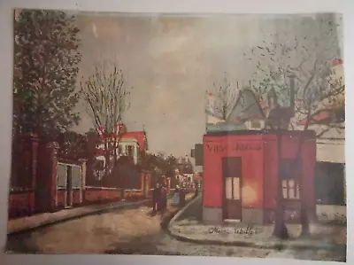 Vintage Print On Canvas Maurice Utrillo Valadon Vins Et Liqueurs (123F) • $21.50