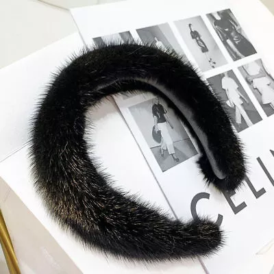 Women's Luxury Winter Headband Mink Fur High Quality Lady Fashion Hair Hoop • $16.03