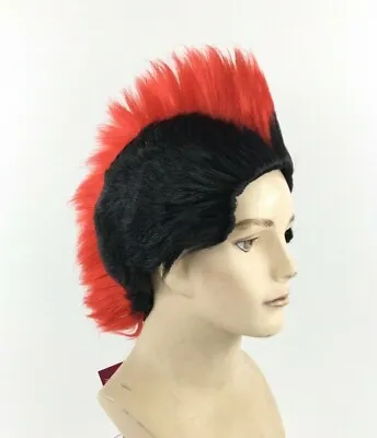 $19.99 • Buy FUNTASY WIGS 1980's Punk MOHAWK Character Halloween Theatrical Wig Red/Black