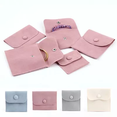 Jewelry Pouch Snap Bags Small Velvet Gift Bags Storage For Wedding Party • £1.68