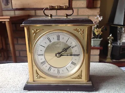 £25 • Buy Vintage  Metamec Metal Clock MANTEL /CARRIAGE Quartz Good Condition