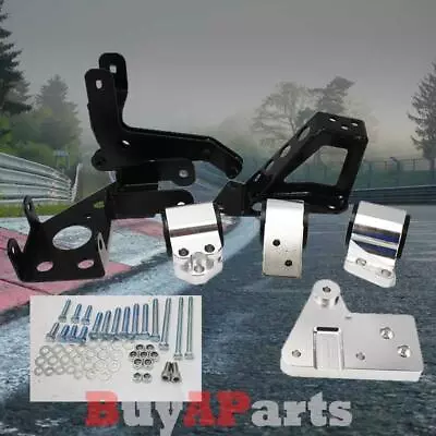 Chrome Motor Swap Mount Kit For Civic 92-95 Del Sol 93-97 Integra 94-01 K20 K24 • $151.76