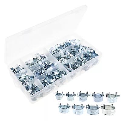 Hot Spring Clips Fuel Oil Water Hose Clip Pipe Tube Clamp Fastener 135pcs • £15.83