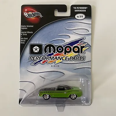 100% Hot Wheels Series MOPAR Performance '70 Plymouth Barracuda Green 1/64 • $7