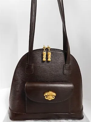 Vicenza Vintage 1993 Brown Leather Domed Large Shoulder Bag • $299.99