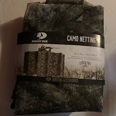 Mossy Oak Break-Up Country Camo Netting - 12' X 56  - Turkey Blind Deer Hunting  • $17.50