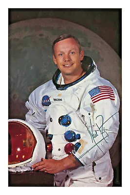 Neil Armstrong Signed A4 Photo Print Apollo 11 Buzz Aldrin Michael Collins • £6.99