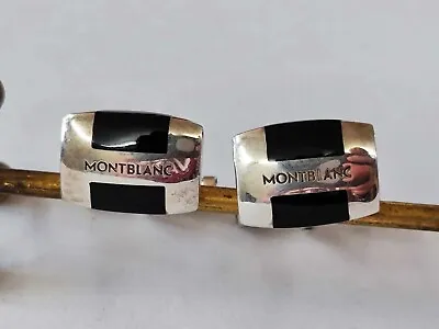 MontBlanc Men's Classic Sterling Silver Cufflink Mod.35821 • $149.99