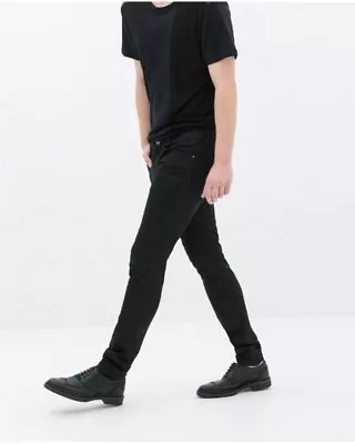 Zara Skinny Jeans Mens Size 36 Faded Black Denim Stretch Jeans • $19.98