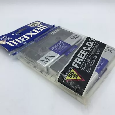 Maxell MX 90 IEC Type IV Metal Cassette NEW FACTORY SEALED Metal 2 Pack Japan • $58.95