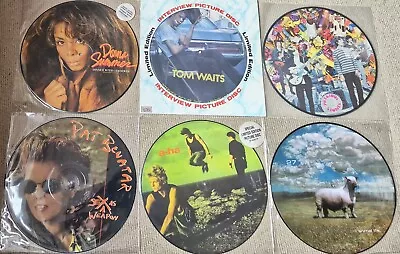 Job Lot Of Six 12  / Lp Picture Discs Pat Benatar Rolling Stones A-ha Tom Waits • $18.03