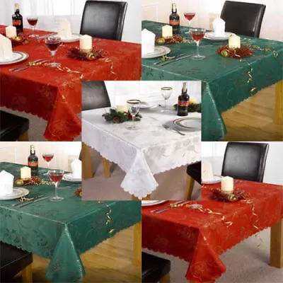 Top Quality Jacquard Damask TableclothsRunnerNipkinAll ColoursSizes & Shapes • £9.29