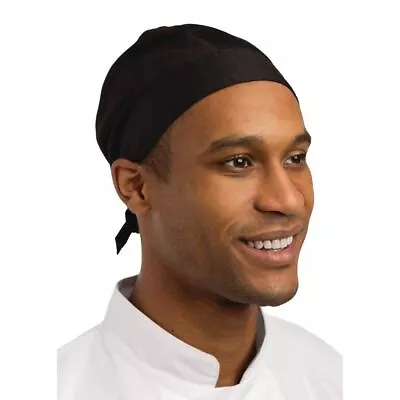 Whites Chef's Polycotton Bandana In Black Lightweight Quick Wicking - One Size • £13.87