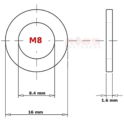 Flat Washers Form A M3 M4 M5 M6 M8 M10 M12 M16 Stainless Steel A2-70 DIN 125 • £0.99