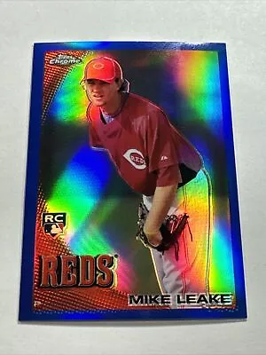 2010 Topps Chrome Blue Refractor #176 ~ Serial # 108/199 ~ Mike Leake Rookie RC • $3.99
