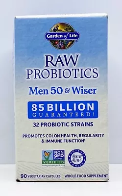 $23.95 • Buy Garden Of Life Raw Probiotics 85 Billion Men 50 & Wiser 90 Capsules 10/2023+