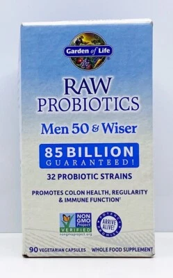 $23.95 • Buy Garden Of Life Raw Probiotics 85 Billion Men 50 & Wiser 90 Capsules 10/2023+