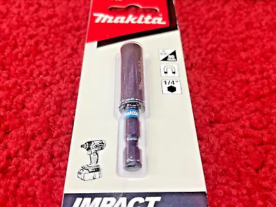 MAKITA 1/4'' Impact Premier Torsion Black Range Magnetic Strong Bit Holder 50mm • £8.86