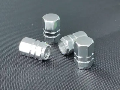 4PCS Silver Wheel Tyre Tire Valve Stems Air Dust Cover Screw Caps Car Truck Bike • $3.95