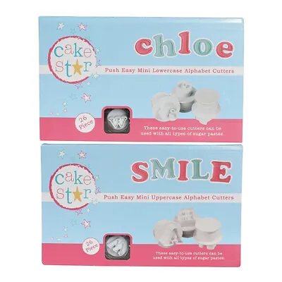 Cake Star Sugarcraft Decorating Push Easy Mini Icing Cutters Alphabet Letters • £29.59