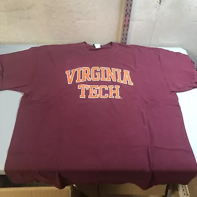 Men's 2XL Medium Burgundy MV Sport Virginia Tech Short Sleeve T-Shirt • $7