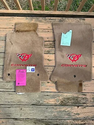 LLOYD Classic Plush FLOOR MATS Beige C5 Logo On Tan Mats 1997 To 2004 Corvette • $125