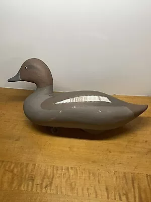 Vintage Wooden Hand Crafted Painted Duck Decoy Signed On Bottom Folk Art • $25
