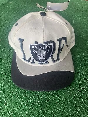 Vintage Los Angeles Raiders Football 90s Eastport Snapback Cap Hat - NWT • $150