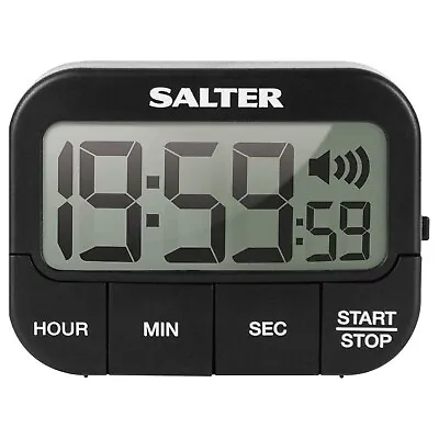 Salter Loud Digital Kitchen Timer Countdown Cooking Self Standing & Magnetic • £19.39