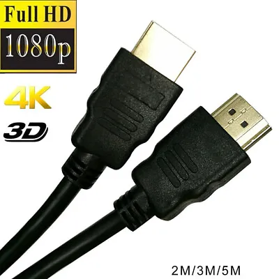$7.99 • Buy HDMI Cable V2.0 High Speed 3D 4K Ultra HD 5M 3M 2M