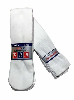 Men's Big & Tall Sports Tube Socks  Over The Calf-26   Inches   White/Black/Gray • $9.99