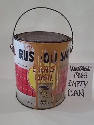 Rust Oleum Paint Stash Can Vtg. 1963 Scotty Graffiti Zinc Chromate Primer Empty • $165