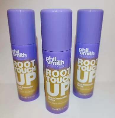 £12.20 • Buy Phil Smith Root Touch Up X 3 - Root Concealer Spray For Light Blonde Hair 75ml