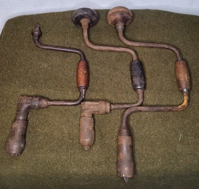 $35 • Buy Brace Drill 2 Millers Falls made In USA Ratcheting Woodworking Hand Tool Vtg.+1 