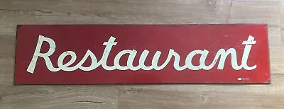 Original Vintage 1950s Restaurant Sign Metal Highway Gas Oil Advertising Mummert • $129.95