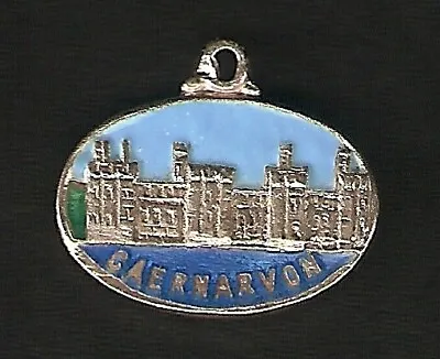 £5.99 • Buy Caernarvon 'castle' - Vintage Sterling Silver Enamel Bracelet Souvenir Charm.