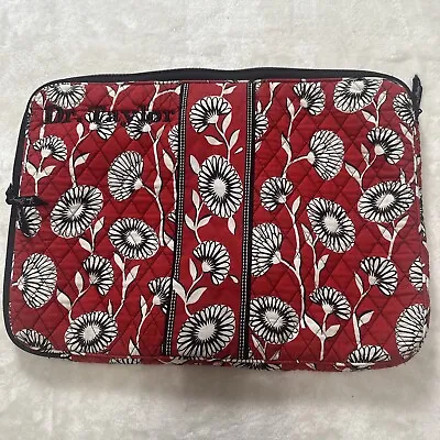 Vera Bradley Large Laptop Sleeve Computer Bag 17  X 12”.  Quilted Floral Pattern • $9.10