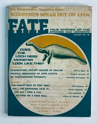 VTG Fate Magazine December 1968 Vol 21 No. 12 Pictures On A Bank Wall No Label • $26.95