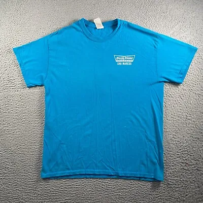 Krispy Kreme Tee Shirt Unisex Adults Medium Blue Short Sleeve Employee Uniform • $10.46